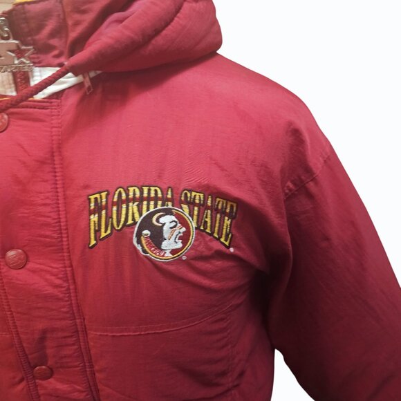 Mens 90's Vintage Florida State University Seminoles Starter Puffer Jacket Small - Picture 6 of 16